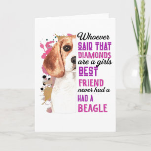 Beagles Är En Tjej Bästa Vän Rolig Hund Kvinnor Kort