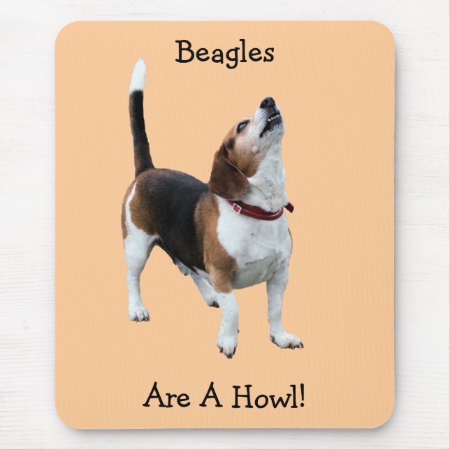 Beagles är ett tjut rolig hund Mousepad Musmatta (Framsidan)