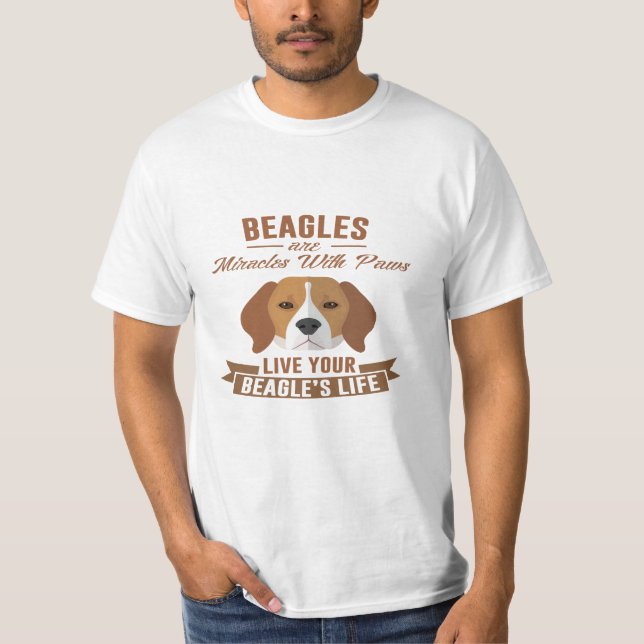 Beagles är mirakel med gåvan för tee shirt (Framsida)