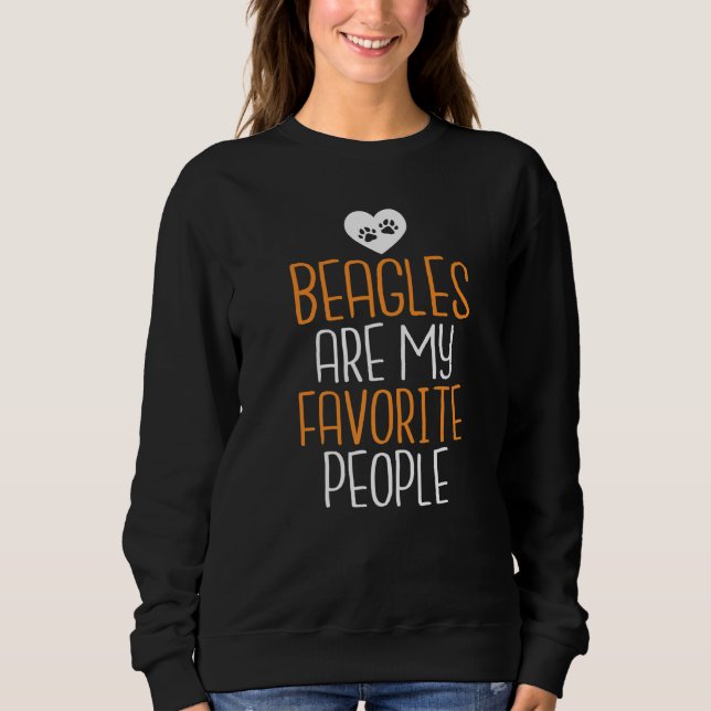 Beagles är mitt favoritfolk Påstående Beagle Ow T Shirt (Framsida)