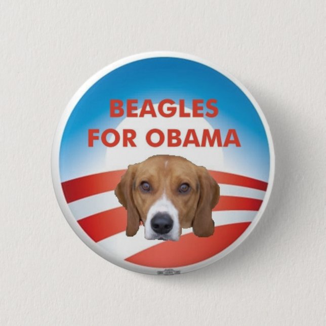 Beagles för Obama Knapp (Framsida)