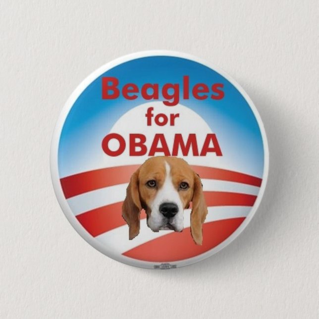 Beagles för Obama Knapp (Framsida)