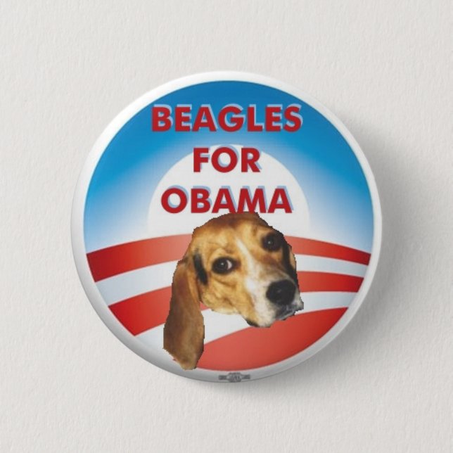 Beagles för Obama Knapp (Framsida)