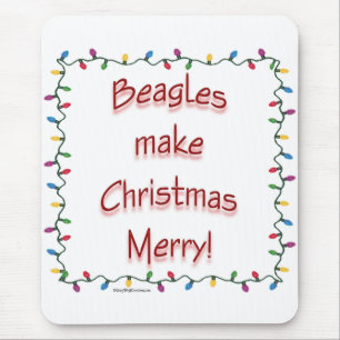 Beagles gör jul till en ära musmatta