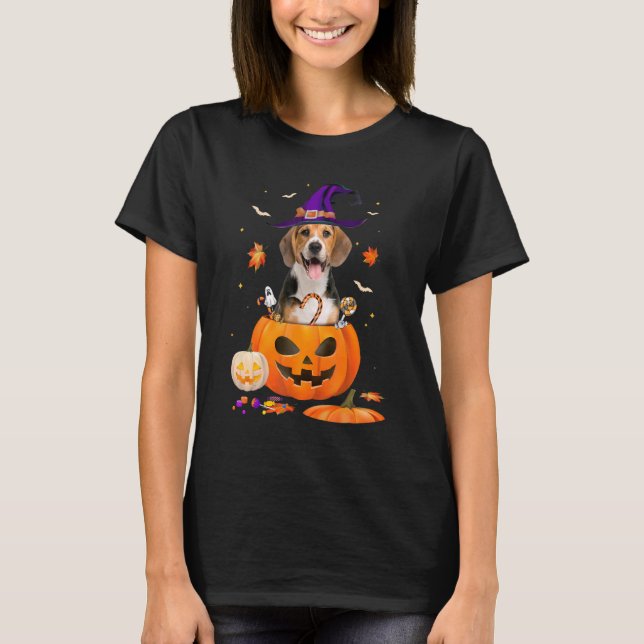 Beagles Halloween Costume Halloween Hund älskare T Shirt (Framsida)