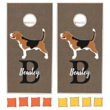 Beagles Hound Hund Beagle Monogram Efternamn