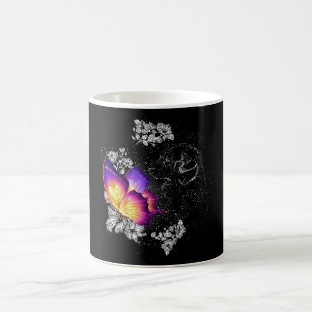 Beagles Hund with Butterfly Hund in Heaven Memoria Kaffemugg (Center)