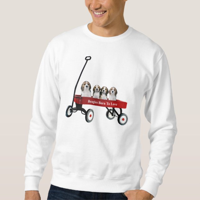 Beagles i unisex- tröja för vagn sweatshirt (Framsida)