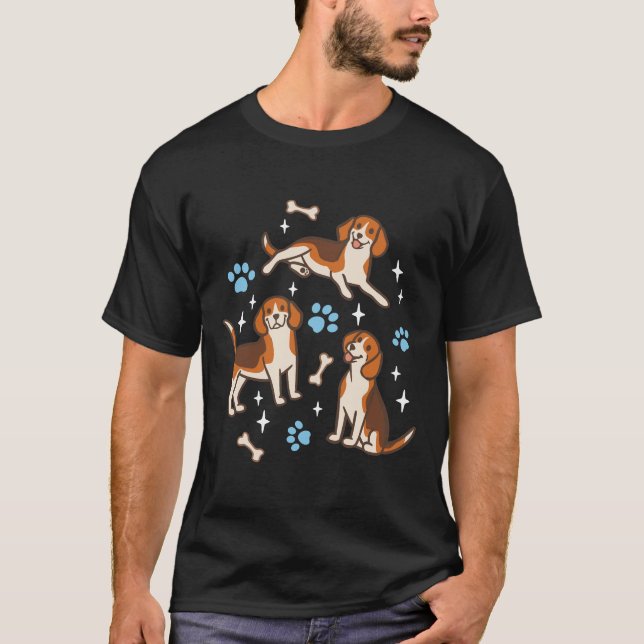 Beagles in Rosa T Shirt (Framsida)
