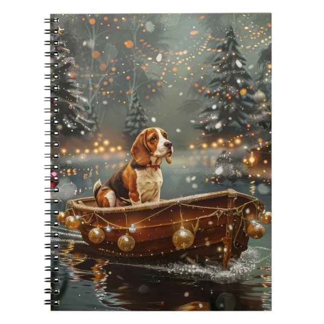 Beagles julfirande resa anteckningsbok (Framsidan)