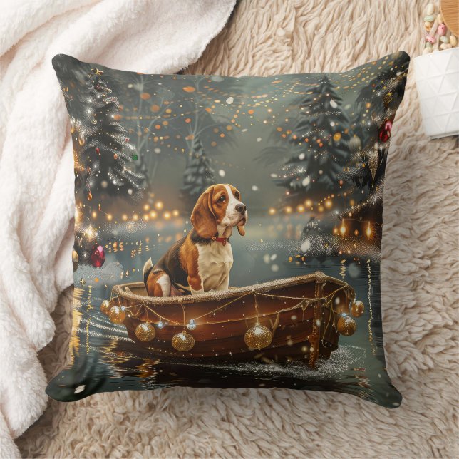 Beagles julfirande resa kudde (Filt)