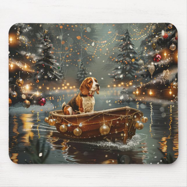 Beagles julfirande resa musmatta (Framsidan)