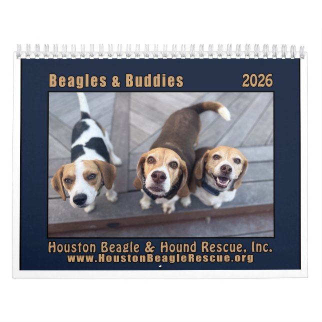 Beagles och kompisar Kalender 2026 (Omslag)