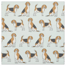 Beagles på Aqua Fabric