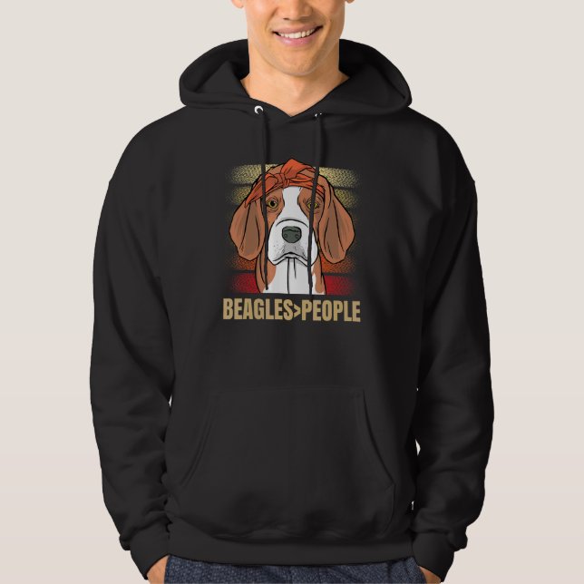 Beagles People Hund Puppy Beagle Hoodie (Framsida)