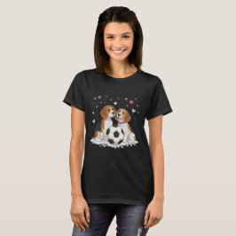 Beagles with soccer ball for Valentine's Day T Shirt
