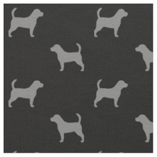 BeagleSilhouettesmönster Tyg
