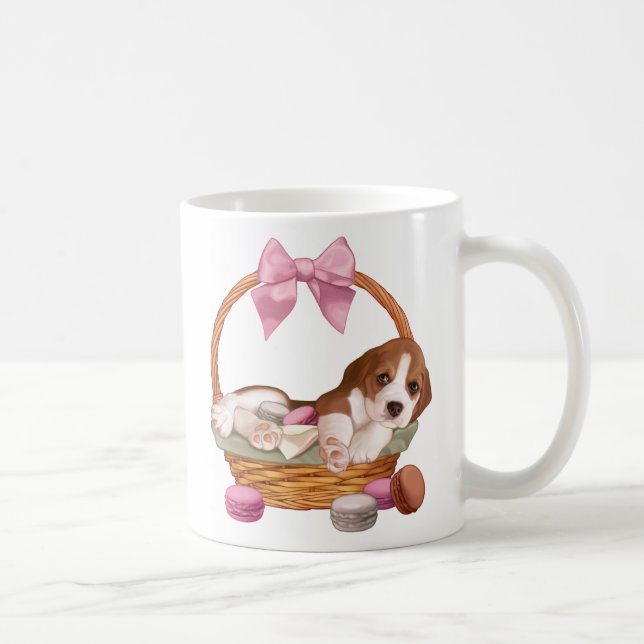 Beaglevalp och macaroons kaffemugg (Höger)