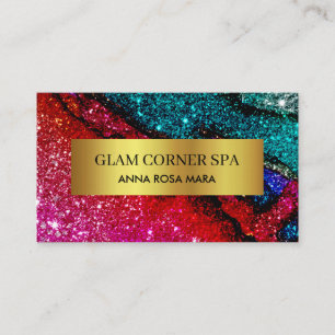 *~* Beaitu Luxury Glam Rainbow QR Glitter Glitz Visitkort