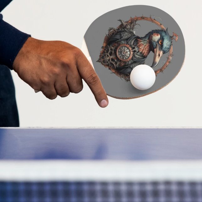 "Beak: A Steampunk Ibis" Pingisracket (Insitu)