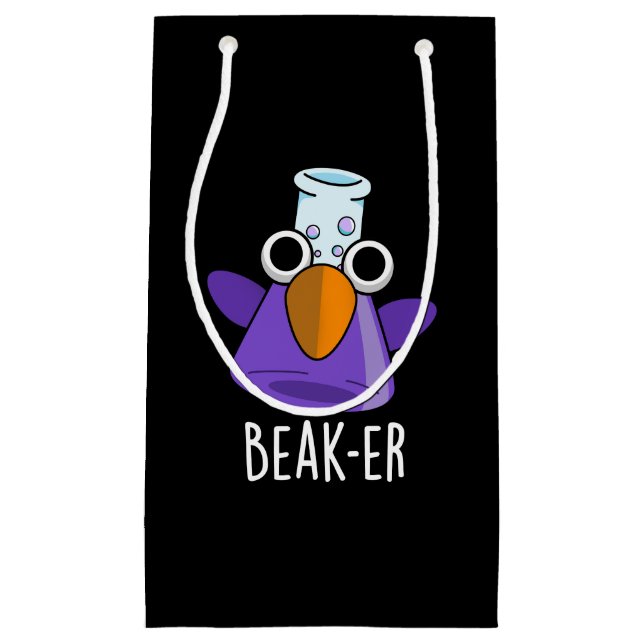 Beak-er Funny Chemistry Pun Mörk BG (Framsidan)