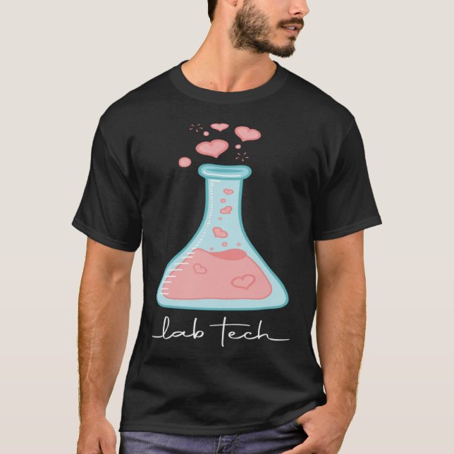 Beaker Lab Tech Laboratory Technician T Shirt (Framsida)