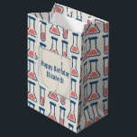 Beaker & Test Tube Science, född dag<br><div class="desc">Gråväska med en söt teckning av ett provrör och bägare. Perfekt för vetenskapstyper.</div>