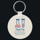 Beaker & Test Tube Science, född dag Nyckelring<br><div class="desc">En nyckelring för födelsedagstävling för ett vetenskapstecken kallat party. En söt teckning av ett provrör och bägare. Perfekt för vetenskapstyper.</div>