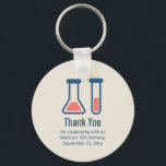 Beaker & Test Tube Science, född dag Nyckelring<br><div class="desc">En nyckelring för födelsedagstävling för ett vetenskapstecken kallat party. En söt teckning av ett provrör och bägare. Perfekt för vetenskapstyper.</div>