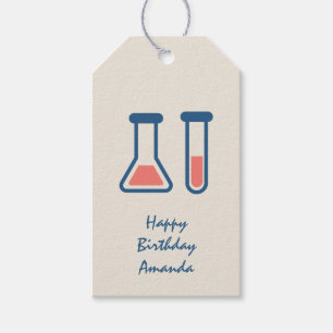 Beaker & Test Tube Science, född dag Presentetikett