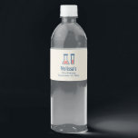 Beaker & Test Tube Science, född dag Vattenflaskor Etikett<br><div class="desc">Etiketter för händelsekod med en söt teckning av ett provrör och vattenflaska. Perfekt för vetenskapstyper.</div>