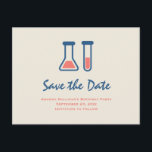 Beaker & Test Tube Science Théed Save Date Inbjudan Vykort<br><div class="desc">Spara datumvykortet med en söt teckning i ett provrör och bägare. Perfekt för teman för vetenskapliga evenemang.</div>