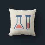 Beaker & Test Tube Science Thmet<br><div class="desc">Pillow med en söt teckning av ett provrör och bägare. Perfekt för vetenskapstyper.</div>