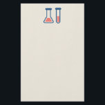 Beaker & Test Tube Science Thmet Brevpapper<br><div class="desc">Stationär papper med en söt teckning av ett provrör och bägare. Perfekt för vetenskapstyper.</div>