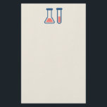 Beaker & Test Tube Science Thmet Brevpapper<br><div class="desc">Stationär papper med en söt teckning av ett provrör och bägare. Perfekt för vetenskapstyper.</div>