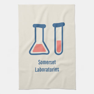 Beaker & Test Tube Science Thmet Kökshandduk