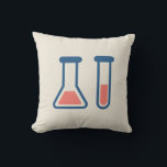 Beaker & Test Tube Science Thmet Kudde<br><div class="desc">Pillow med en söt teckning av ett provrör och bägare. Perfekt för vetenskapstyper.</div>