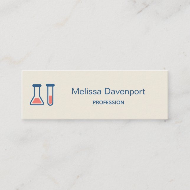 Beaker & Test Tube Science Thmet Mini Visitkort (Framsida)