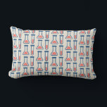 Beaker & Test Tube Science Thmet Mönster Lumbarkudde<br><div class="desc">Pillow med en söt teckning av ett provrör och bägare. Perfekt för vetenskapstyper.</div>