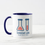 Beaker & Test Tube Science Thmet Mugg<br><div class="desc">Ett mugg med ett sött teckning av ett provrör och en bägare. Perfekt för vetenskapstyper.</div>
