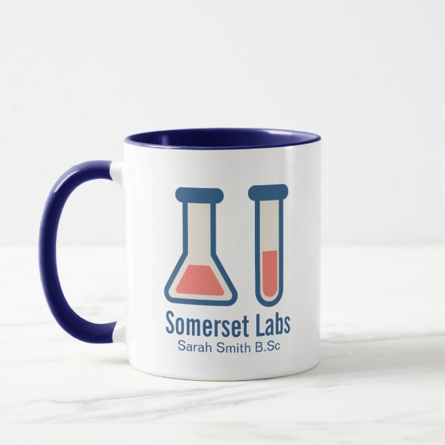 Beaker & Test Tube Science Thmet Mugg (Vänster)