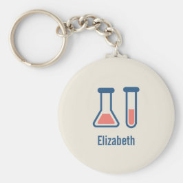 Beaker & Test Tube Science Thmet Nyckelring
