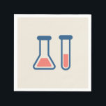 Beaker & Test Tube Science Thmet Pappersservett<br><div class="desc">Pappra blöjor med ett sött teckning i ett provrör och bägare. Perfekt för vetenskapstyper.</div>
