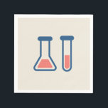 Beaker & Test Tube Science Thmet Pappersservett<br><div class="desc">Pappra blöjor med ett sött teckning i ett provrör och bägare. Perfekt för vetenskapstyper.</div>
