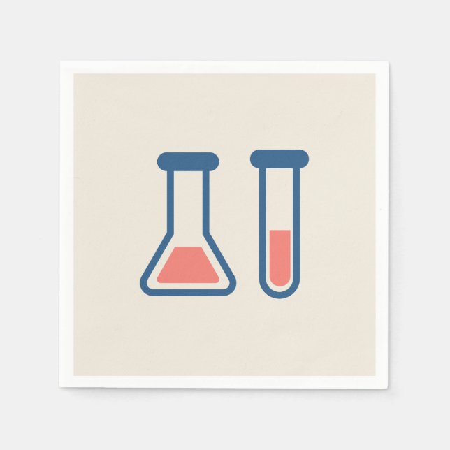 Beaker & Test Tube Science Thmet Pappersservett (Framsidan)
