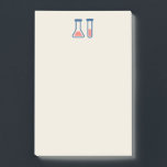 Beaker & Test Tube Science Thmet Post-it Block<br><div class="desc">Fäst anteckningar med ett sött teckning i ett provrör och bägare. Perfekt för vetenskapstyper.</div>