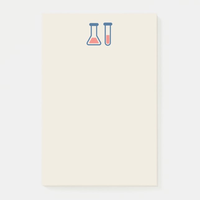 Beaker & Test Tube Science Thmet Post-it Block (Framsida)