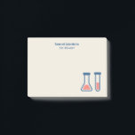 Beaker & Test Tube Science Thmet Post-it Block<br><div class="desc">Fäst anteckningar med ett sött teckning i ett provrör och bägare. Perfekt för vetenskapstyper.</div>