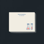 Beaker & Test Tube Science Thmet Post-it Block<br><div class="desc">Fäst anteckningar med ett sött teckning i ett provrör och bägare. Perfekt för vetenskapstyper.</div>