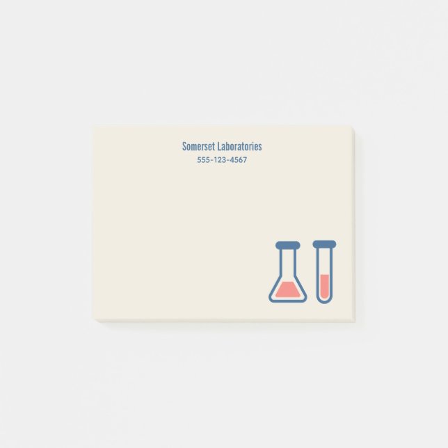 Beaker & Test Tube Science Thmet Post-it Block (Framsida)